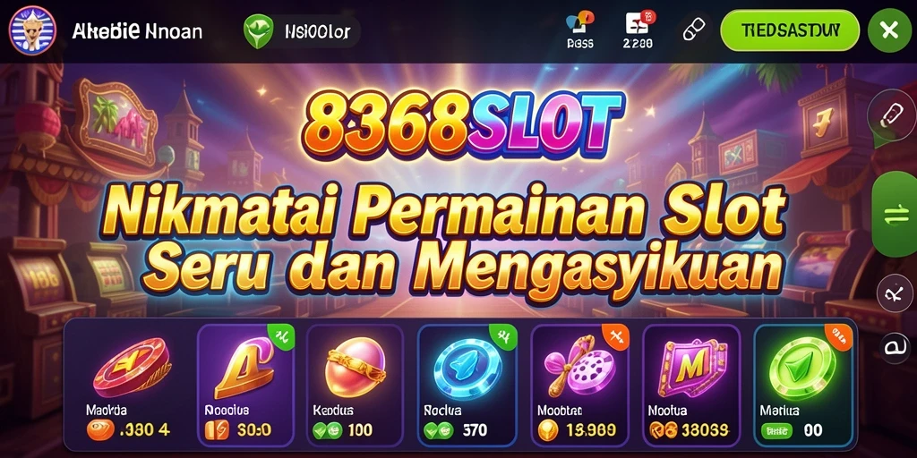 Screenshot utama 8368SLOT menunjukkan keseruan gameplay slot.