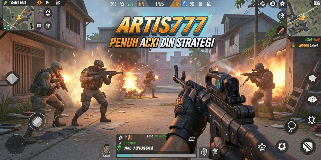 Screenshot ARTIS777 menampilkan aksi tempur yang mendebarkan dalam game FPS.