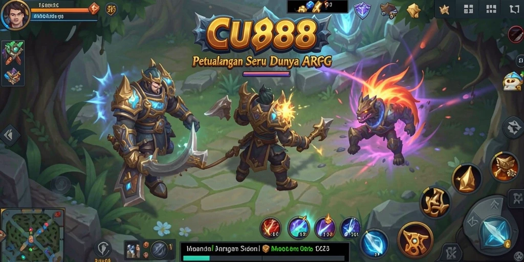 Tangkapan layar menampilkan aksi seru dalam game ARPG CU888.