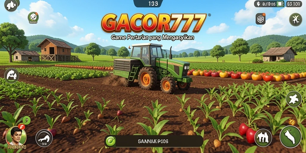 Tampilan menarik gameplay GACOR777 dengan elemen pertanian.