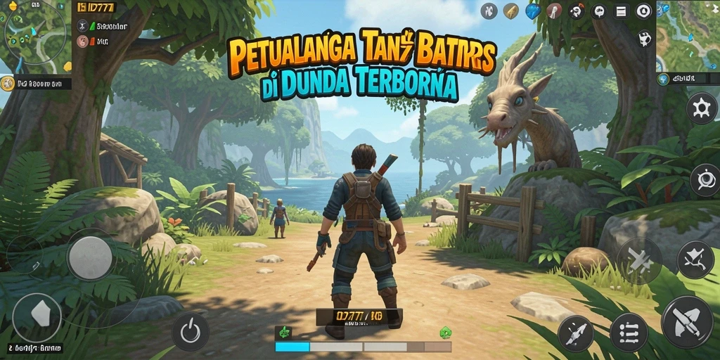 Screenshot gameplay ID777 menampilkan eksplorasi dunia terbuka yang menakjubkan.
