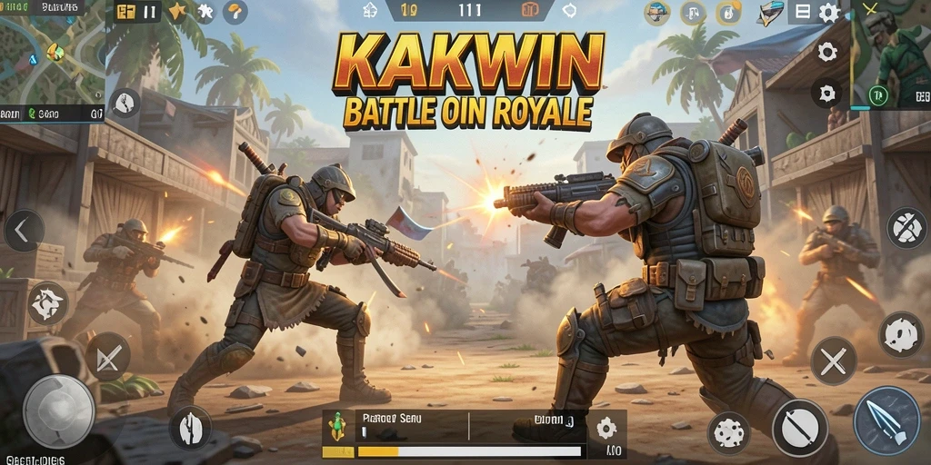 Gambaran jelas gameplay seru di KAKWIN Battle Royale.