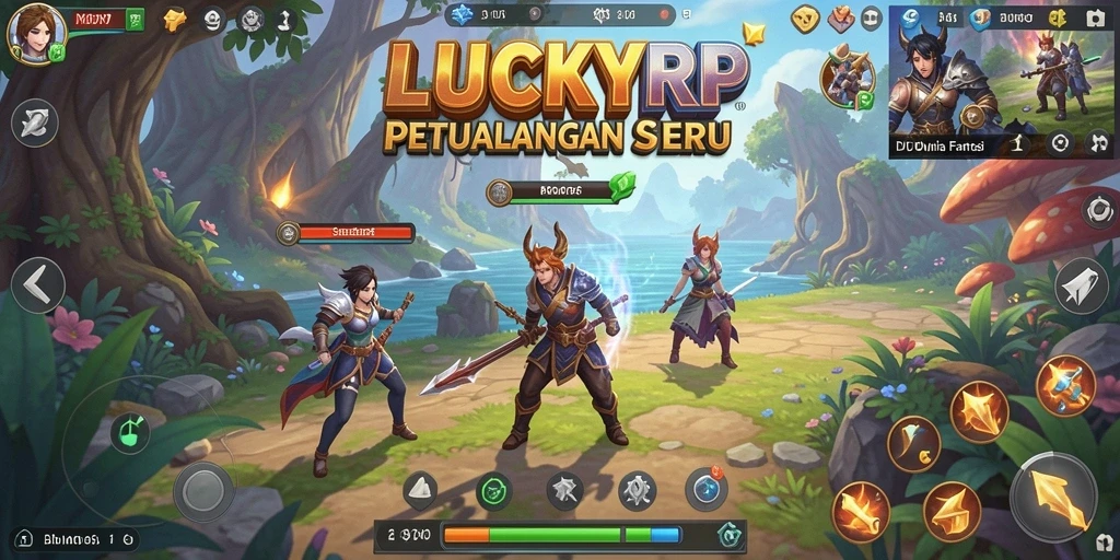 Tampilan gameplay LUCKYRP yang menakjubkan dan dinamis.