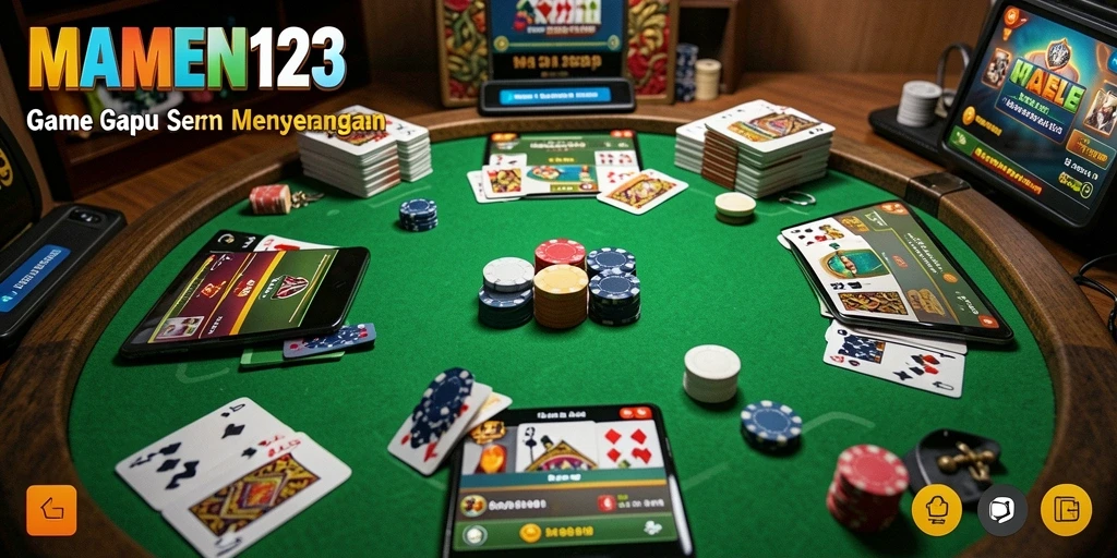 Tampilan gameplay MAMEN123 yang menakjubkan dalam permainan Gaple.