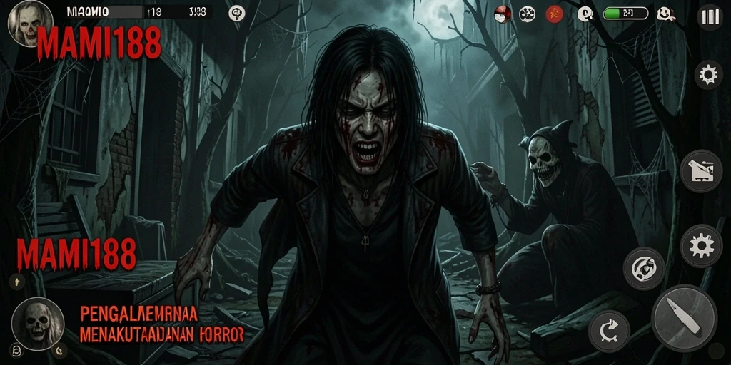 Screenshot MAMI188 menampilkan momen menegangkan di lingkungan Horror.