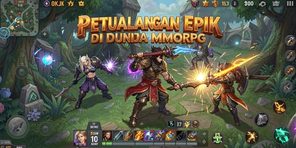 Screenshot OKJK menunjukkan aksi seru para pemain saat bertempur.