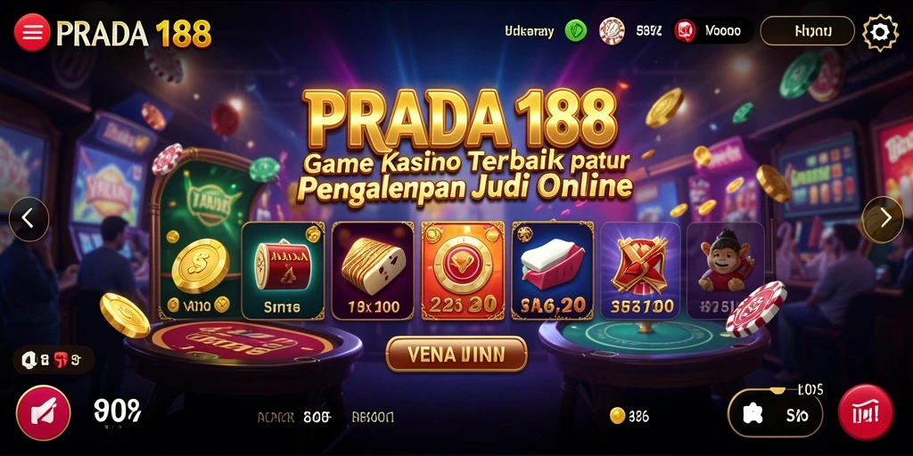 Screenshot gameplay PRADA188 menampilkan suasana kasino yang mengasyikkan.