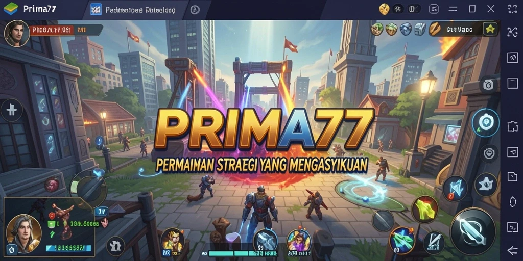 Tampilan gameplay menarik dari PRIMA77 yang menampilkan strategi yang mendebarkan.