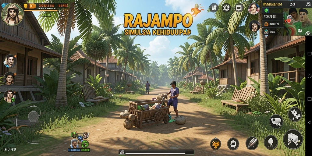 Tampilan gameplay RAJAMPO yang menarik dan mendalam