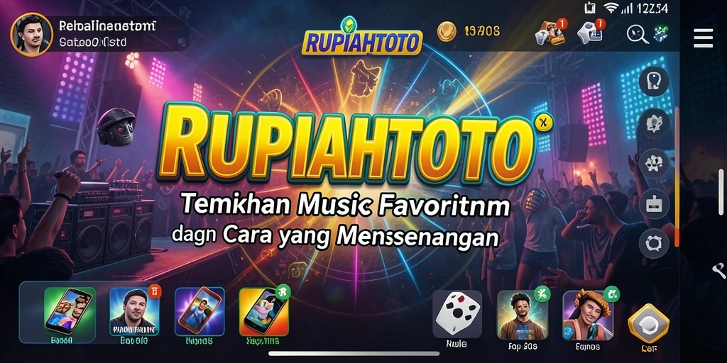 Tampilan utama RUPIAHTOTO saat memainkan musik dengan interaktif.