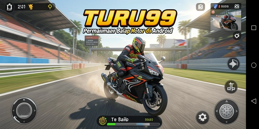Screenshot TURU99 menampilkan aksi balap motor yang mendebarkan dan grafis yang memukau.