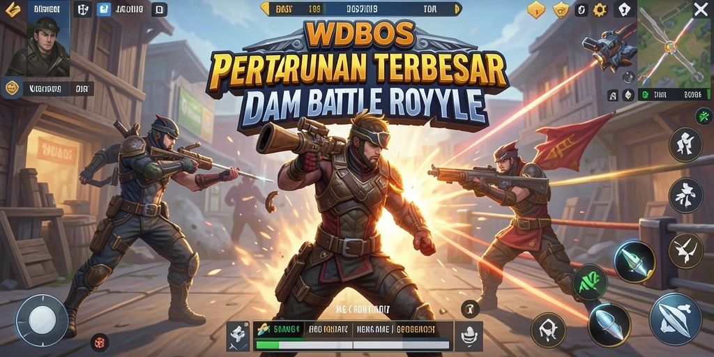 Tangkapan layar menampilkan aksi mendebarkan dalam game Battle Royale.